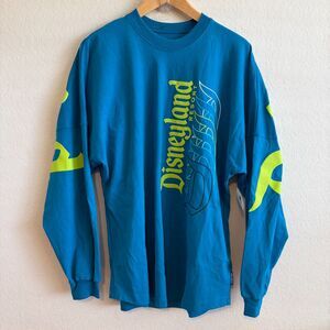 NWT DISNEYLAND Resort Blue Green Spirit Oversized Jersey Shirt Mens Medium